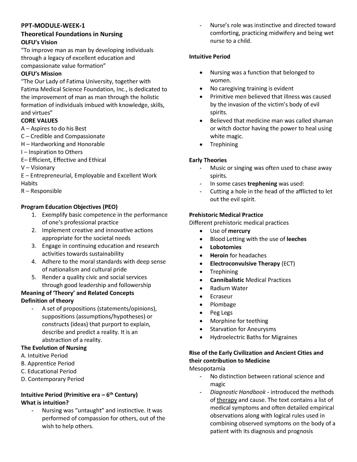 Theo- Reviewer - Reviwer - Ppt-module-week- Theoretical Foundations In 