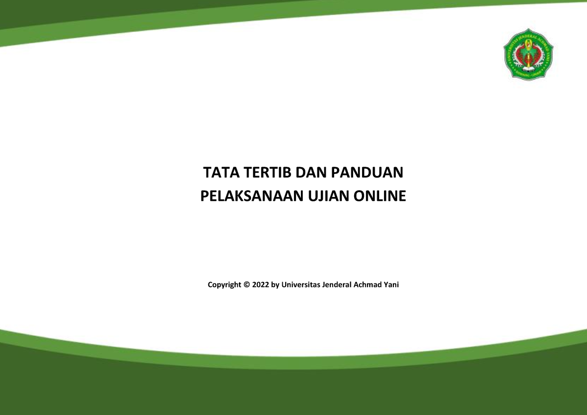 Tata Tertib Dan Panduan Pelaksanaan Ujian Online - TATA TERTIB DAN ...