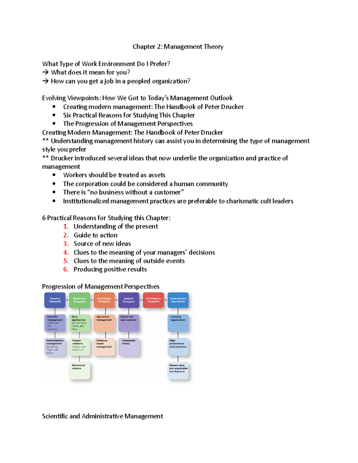 Chapter 2 - Chapter 2: Management Theory What Type Of Work Environment ...