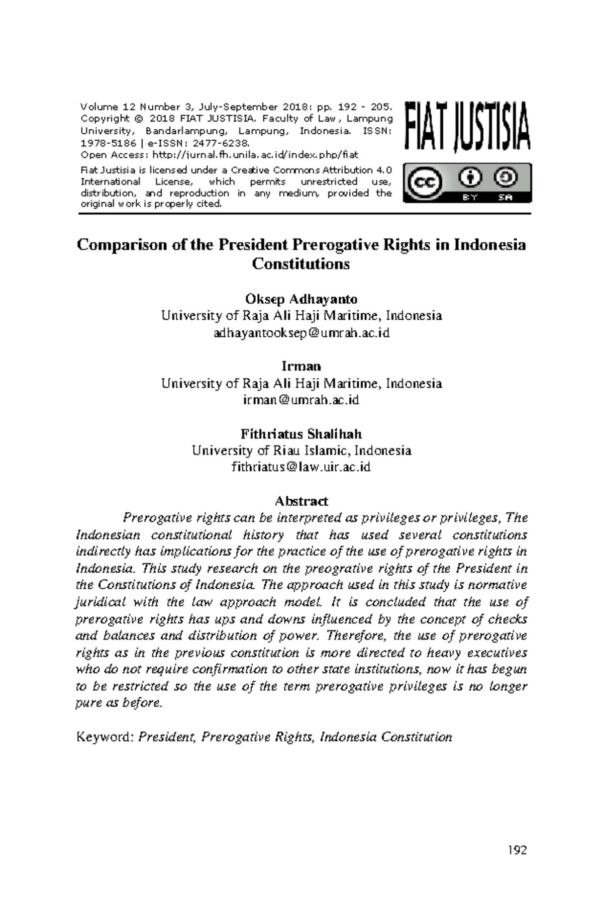 1329-Article Text-4593-2-10-20210413 - Comparison of the President ...