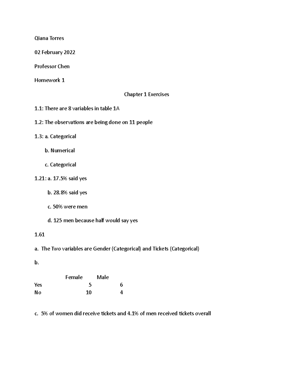 GT382 Chapter 1 Exercises Qiana Torres Qiana Torres 02 February 2022