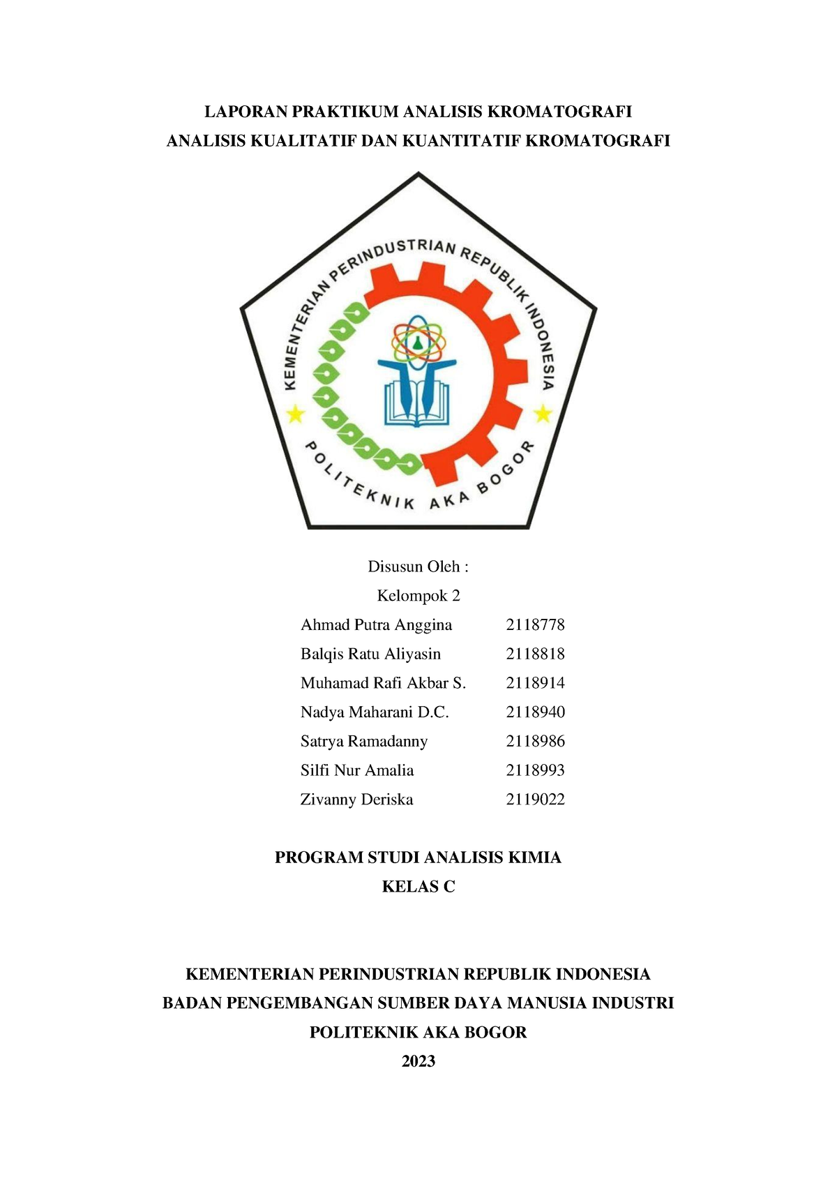 Laporan Analisis Kualitatif Dan Kuantitatif - LAPORAN PRAKTIKUM ...