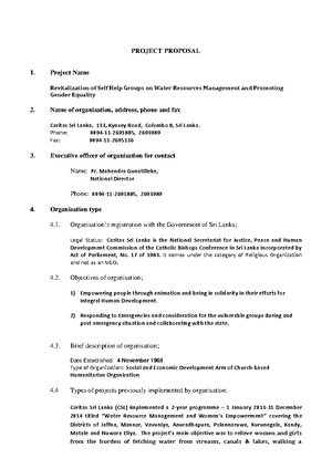 Solid Waste Management Proposal - PROJECT PROPOSAL A. PROJECT SUMMARY ...