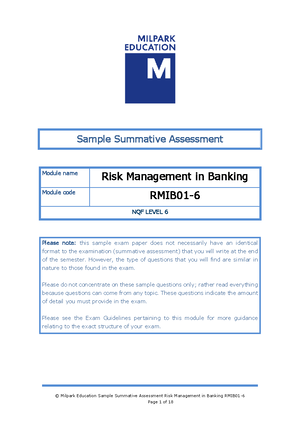 Milpark - Milpark Education - Studocu