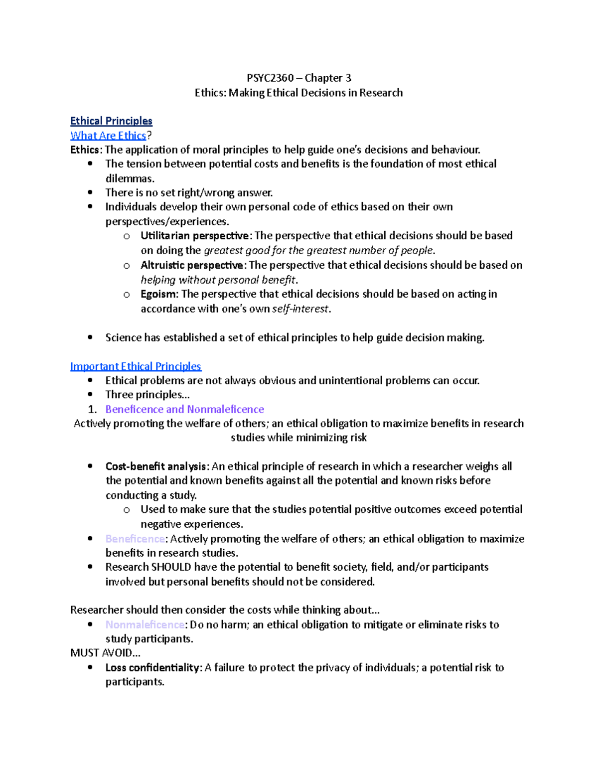 PSYC2360, Textbook notes - Chapter 3 - psyc 2360 - U of G - Studocu