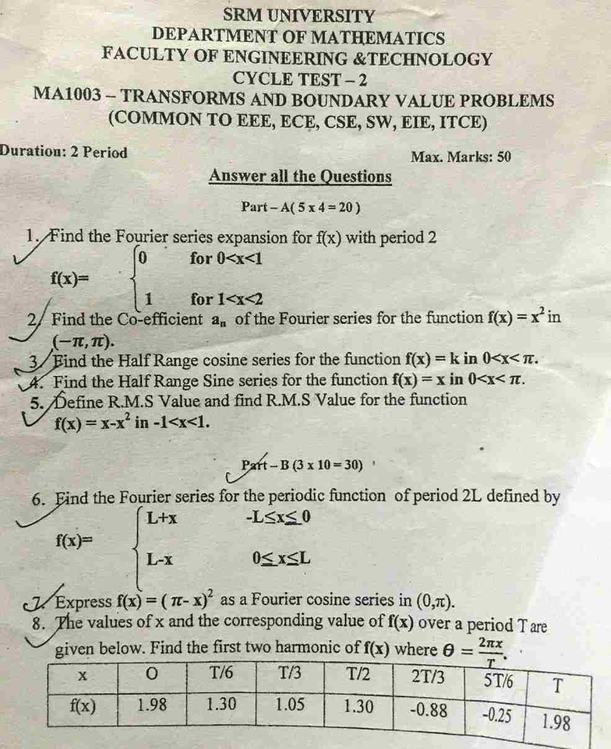 Maths All CT-2 Answer Keys - Mathematics I - Studocu