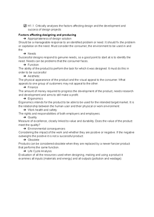 Dt notes - EXAMPLES Sustainable Design in Practice Designer Case Study ...