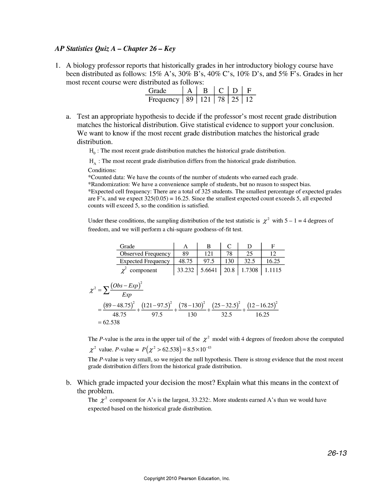 ap stats chapter 26 homework answers