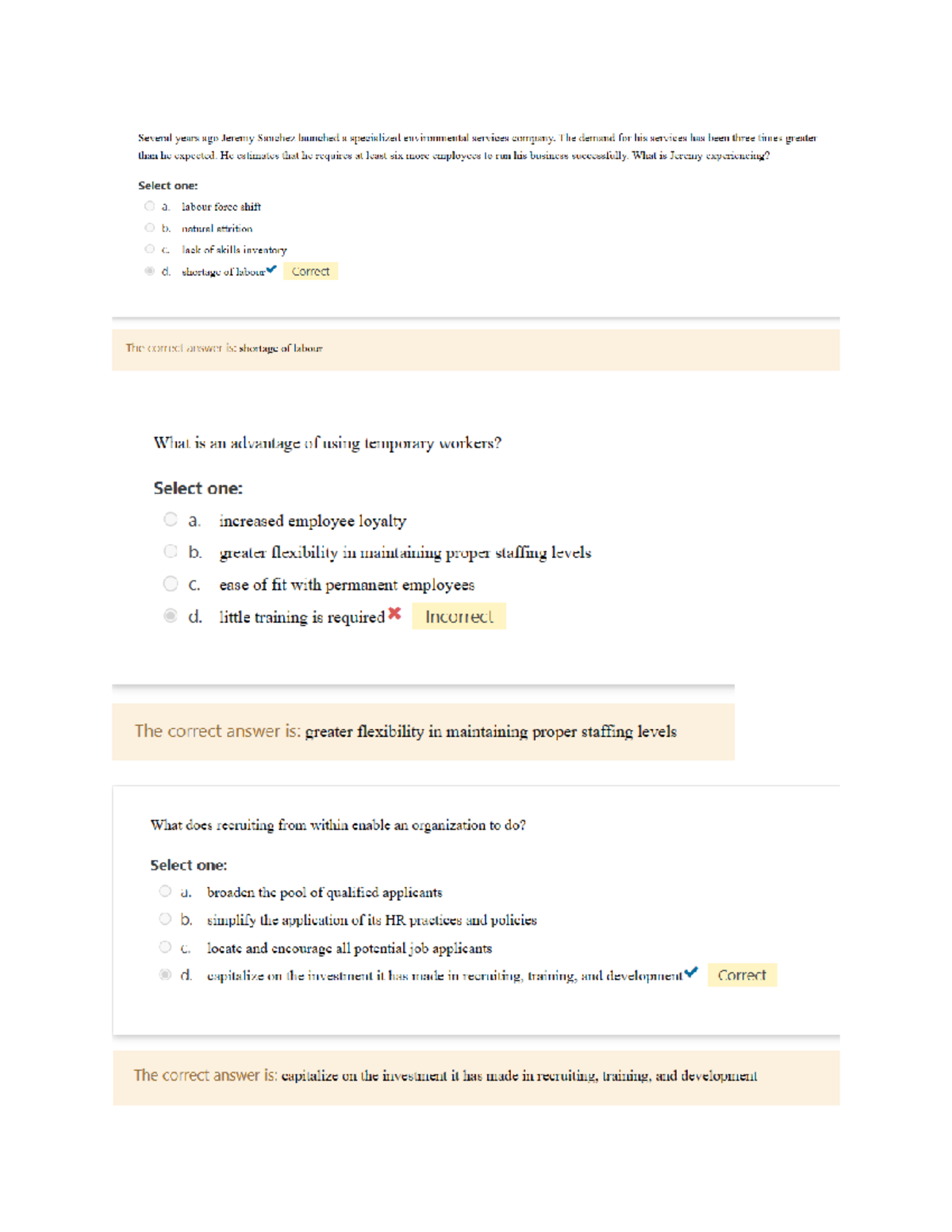 Quiz 5 - Quiz 5 - HRM4125 - Algonquin College - Studocu