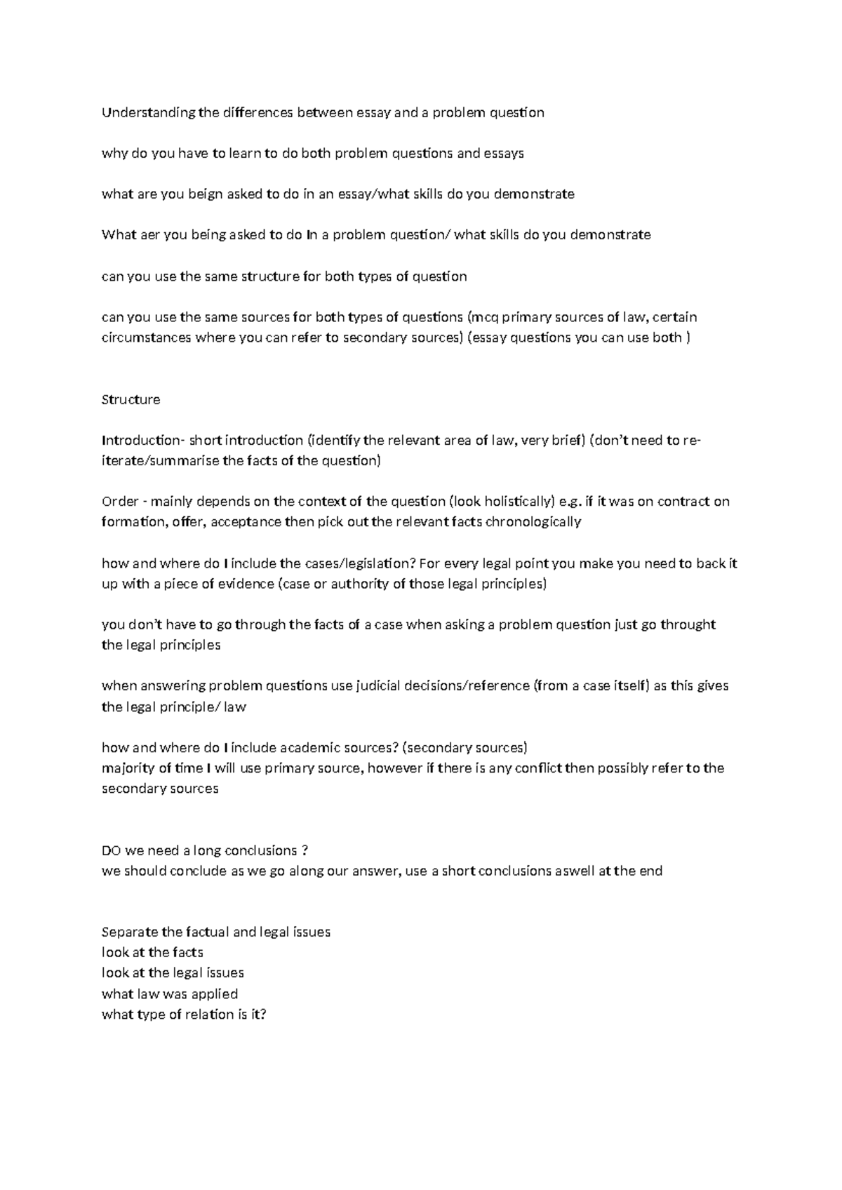 Answering Question Help - Understanding the differences between essay ...