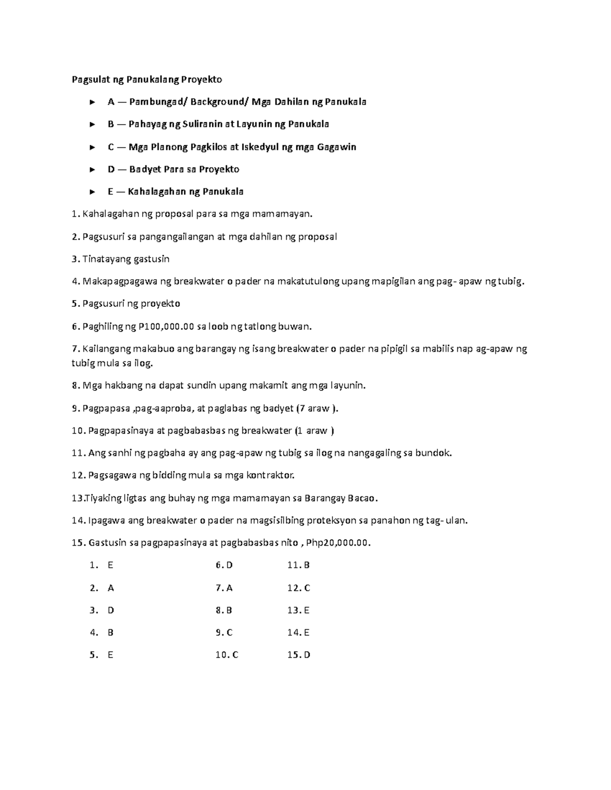 Fil panukala - asfsacasdad - Pagsulat ng Panukalang Proyekto A ...