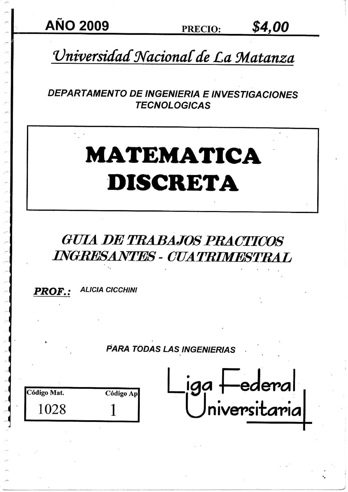 Cuadernillo Matem├ítica Discreta - Matemática Discreta - Studocu