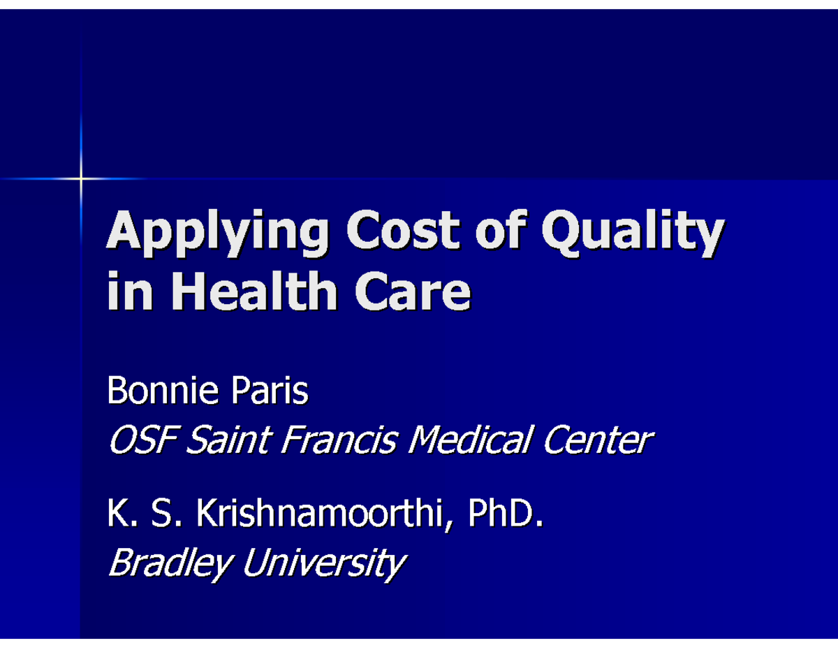 applying-cost-of-quality-in-healthcare-s-krishnamoorthi-phd-s