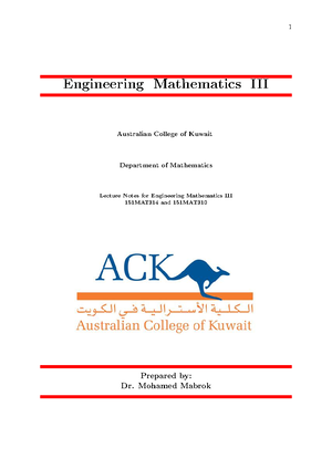 Notes R1-R7 Abdullah Alamlieh - Maths for Engineering - Abdullah ...