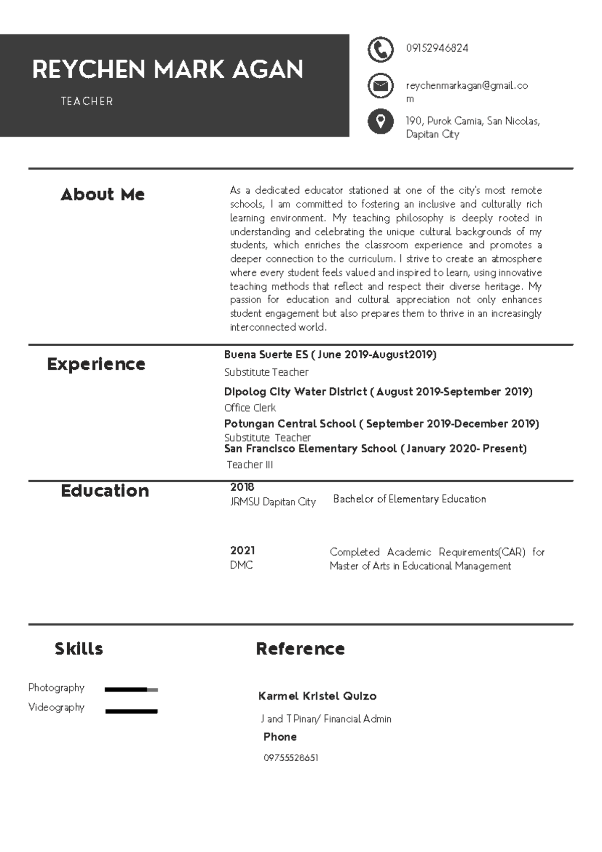 The effects of electric charge REYCHEN MARK AGAN T E A C H E R