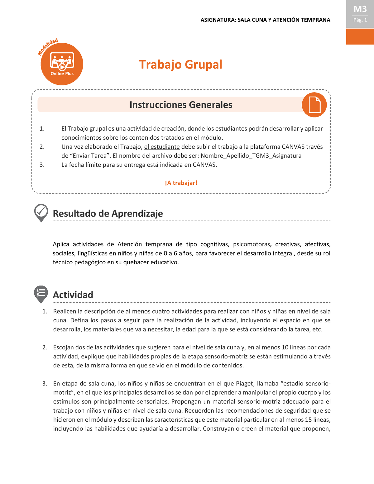 TG M3 Sala Cuna - Trabajo Grupal - M ASIGNATURA: SALA CUNA Y ATENCI”N ...