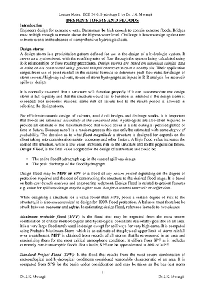 Design Flood 2020 - material