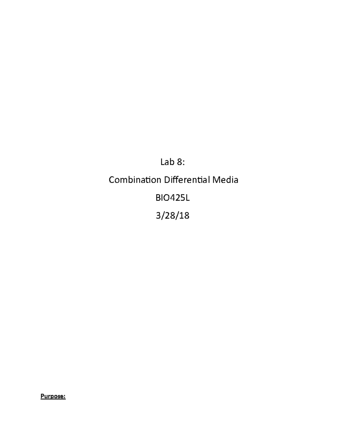 Combination Differential Media Lab 8 Combination Differential Media 