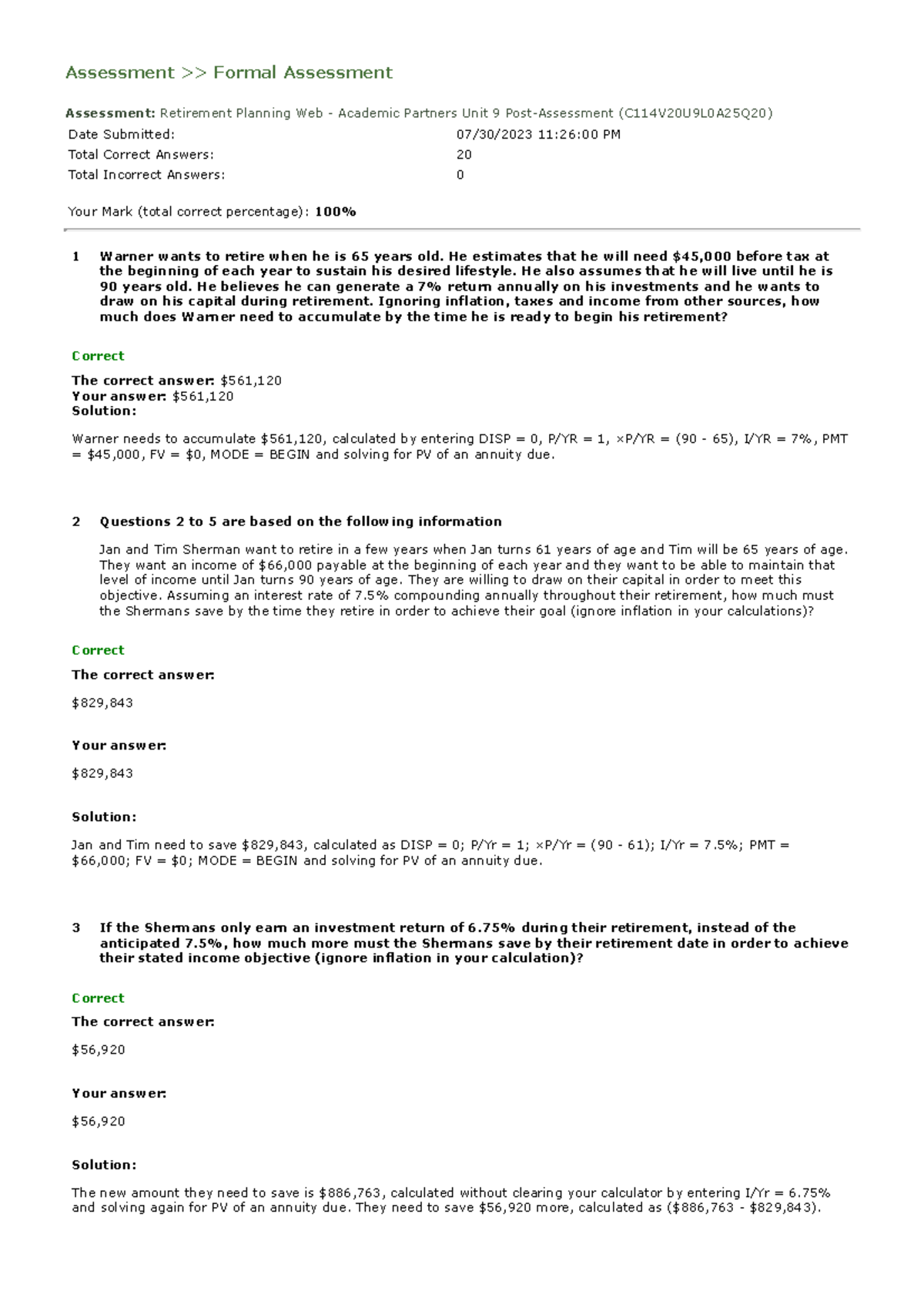 Formal Assessment Unit 9 Assessment >> Formal Assessment Assessment