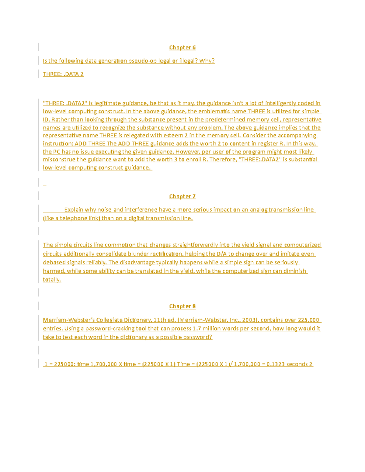 Introduction to computing and information systems Computer Assignment 3 ...