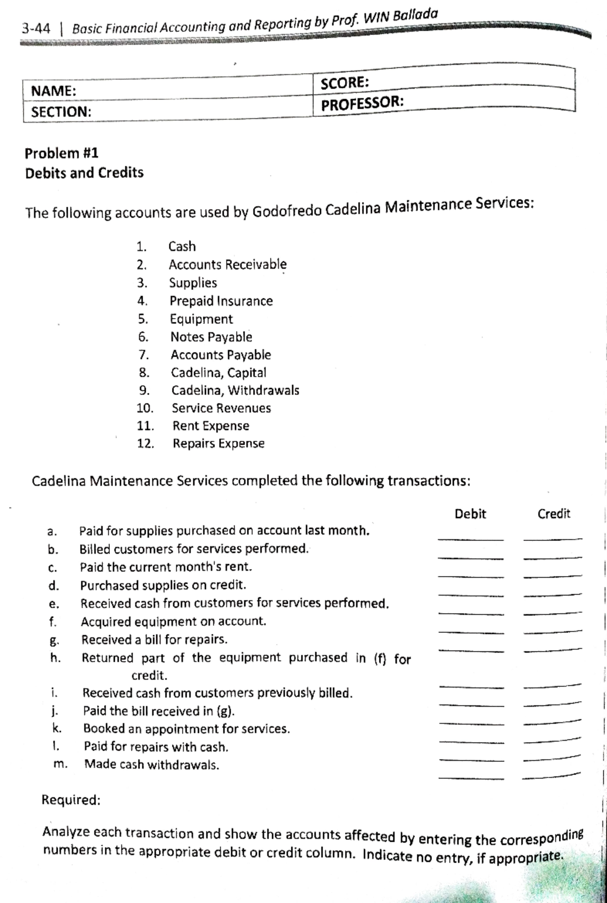 Chapter 3 Accounting Financial Accounting And Reporting Ballada 3 44 