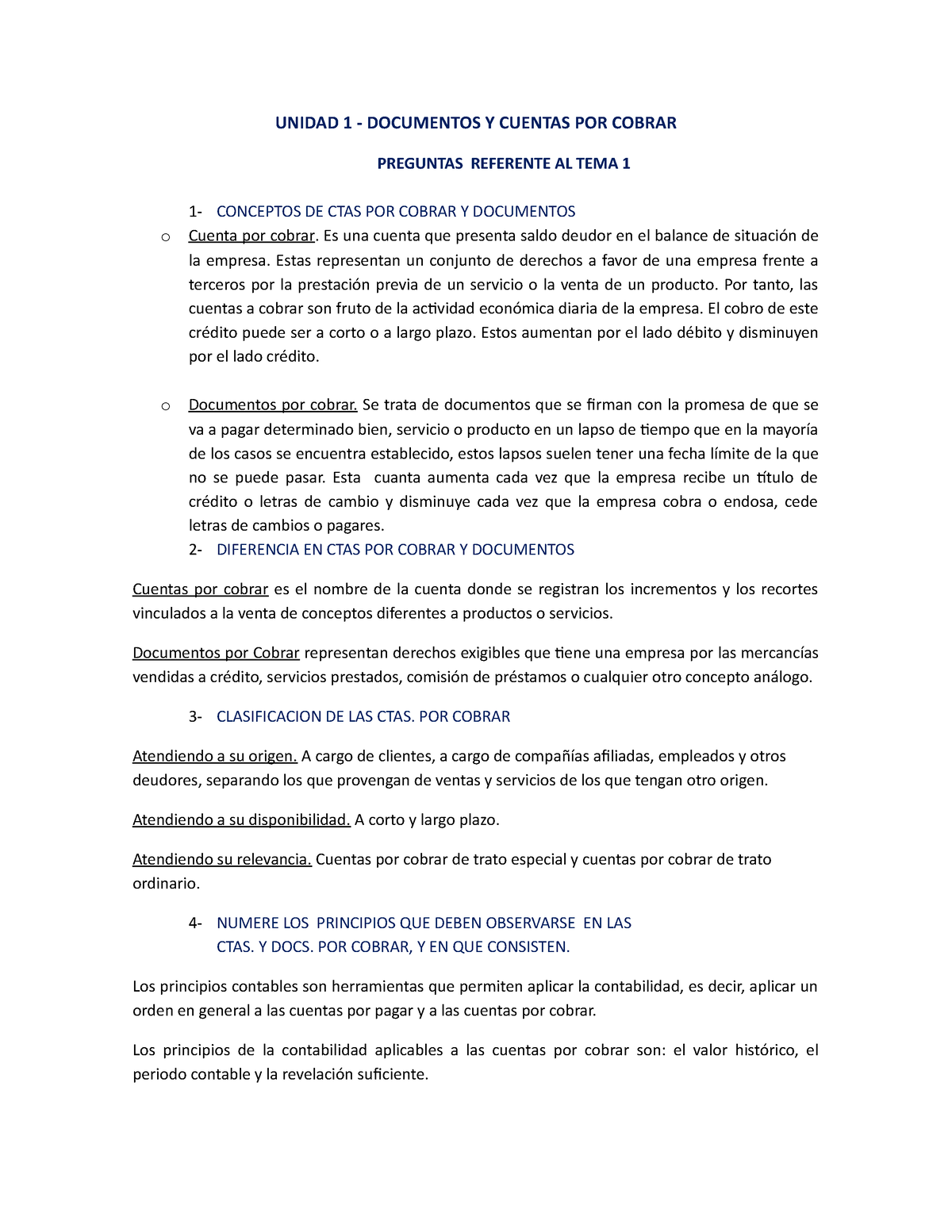 Unidad 1 - Documentos Y Cuentas POR Cobrar, Tarea 1 - UNIDAD 1 ...