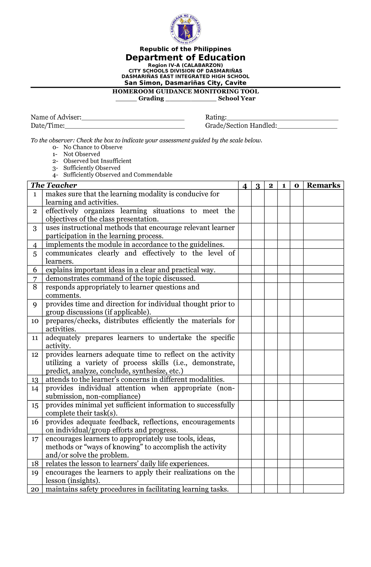 HG-Monitoring-Tool - Homeroom - Republic of the Philippines Department ...