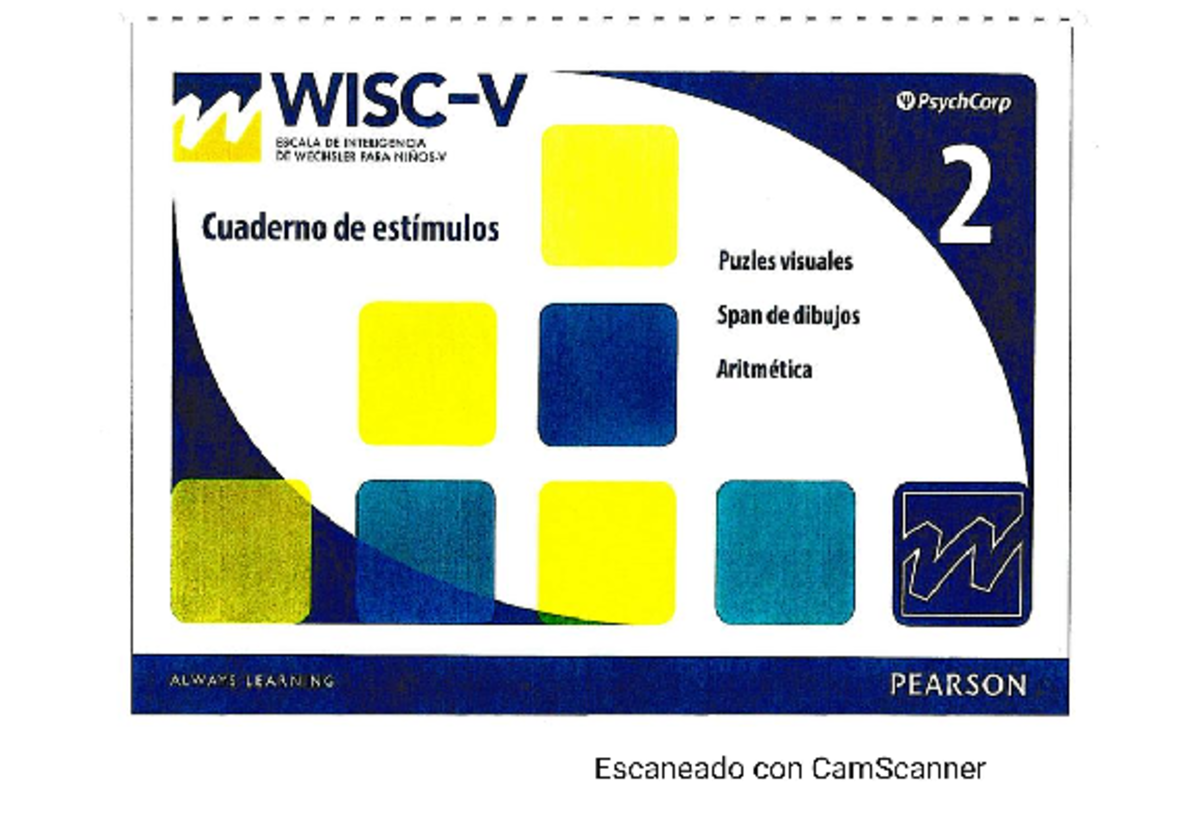 WISC-V Estimulos-2-wisc-v-pdf - PsychCorp ESCALA DE INTELIGENCIA DE ...