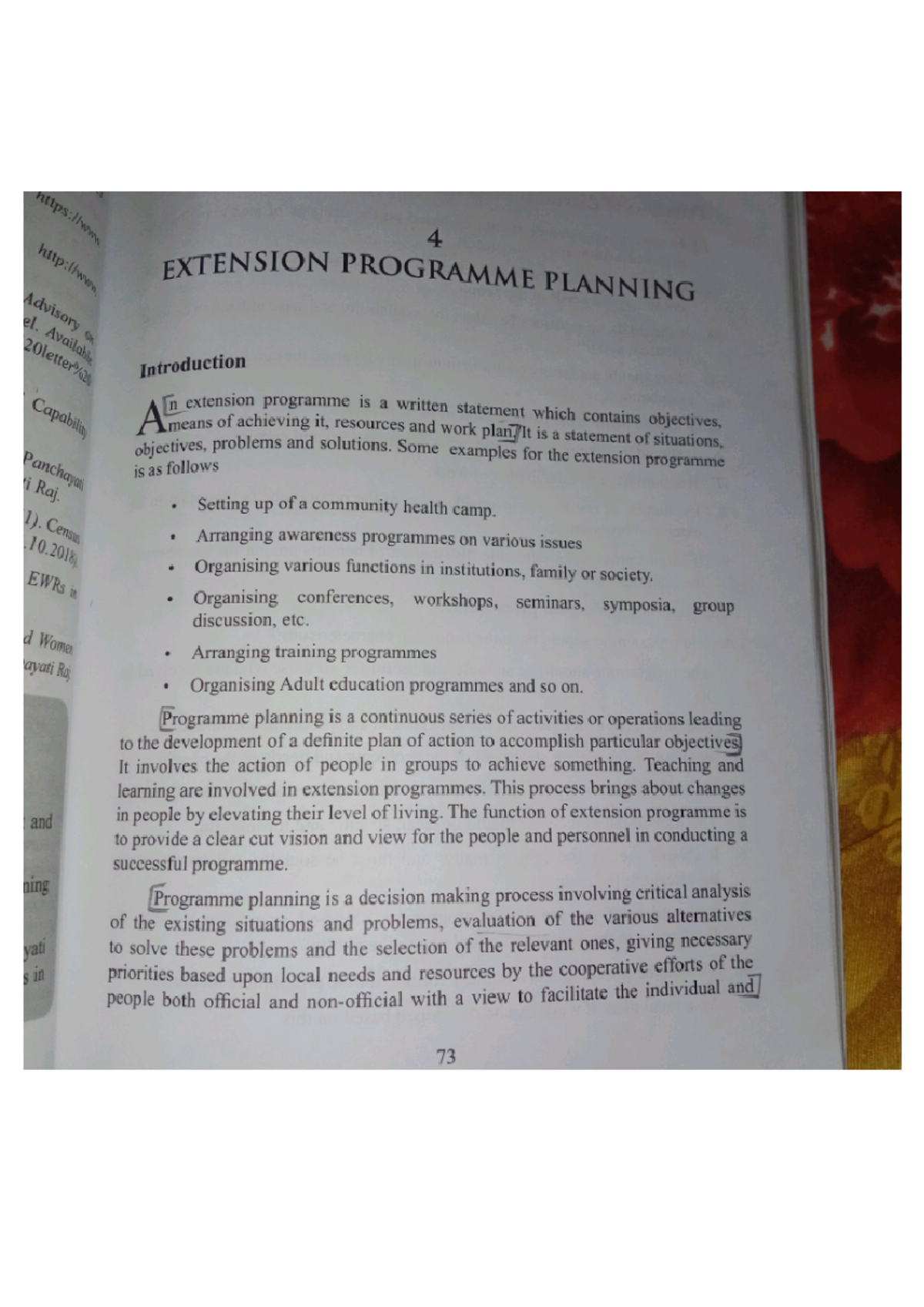 Extension programme planning cycle, principles - indicate all the ...