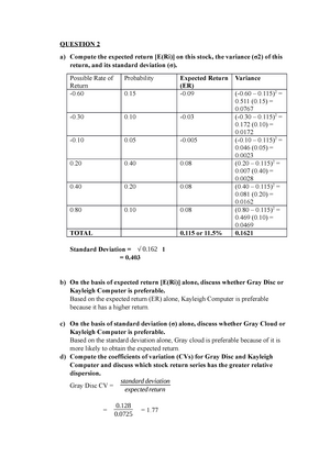 Investment analysis and portfolio management chapter 2 - appendix 2 Q & A