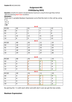 Spring 2023 CS302 P 1 - Digital Logic Design Practical (CS302P ...